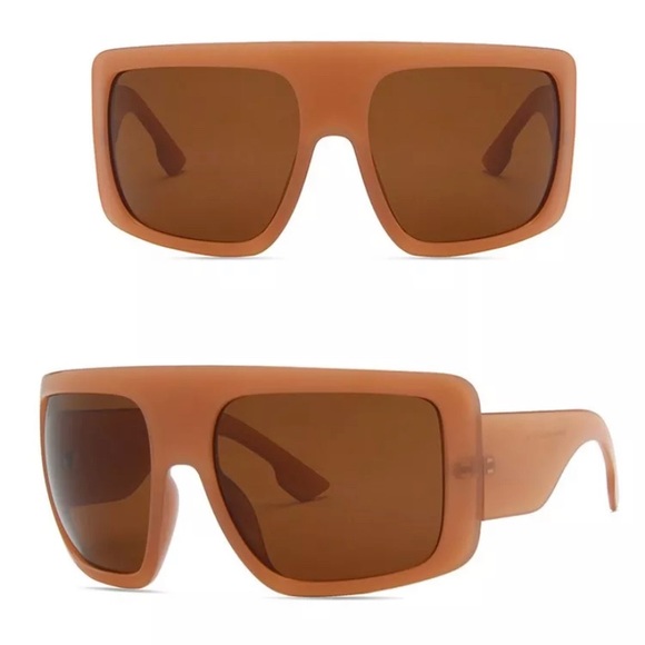 Oversized Brown Vintage Sunglasses - Picture 2 of 6